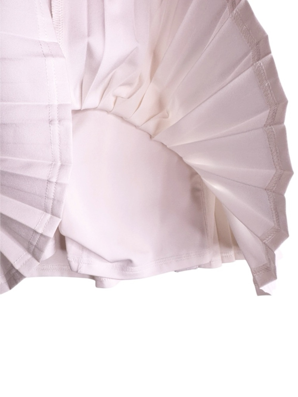 VARLEY Pleated Ribbon Trim Athletic Skort Size Small in Pure White - Picture 8 of 12